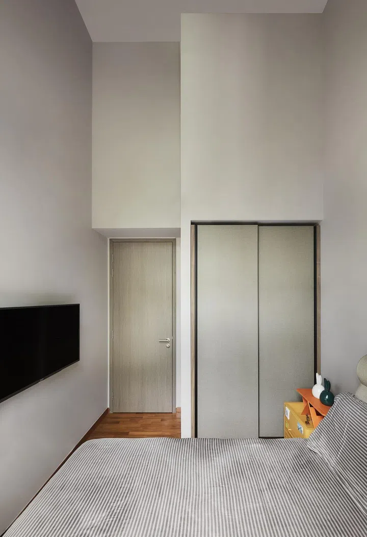 The industrial themed home has elements of wood to soften the overall look and feel.