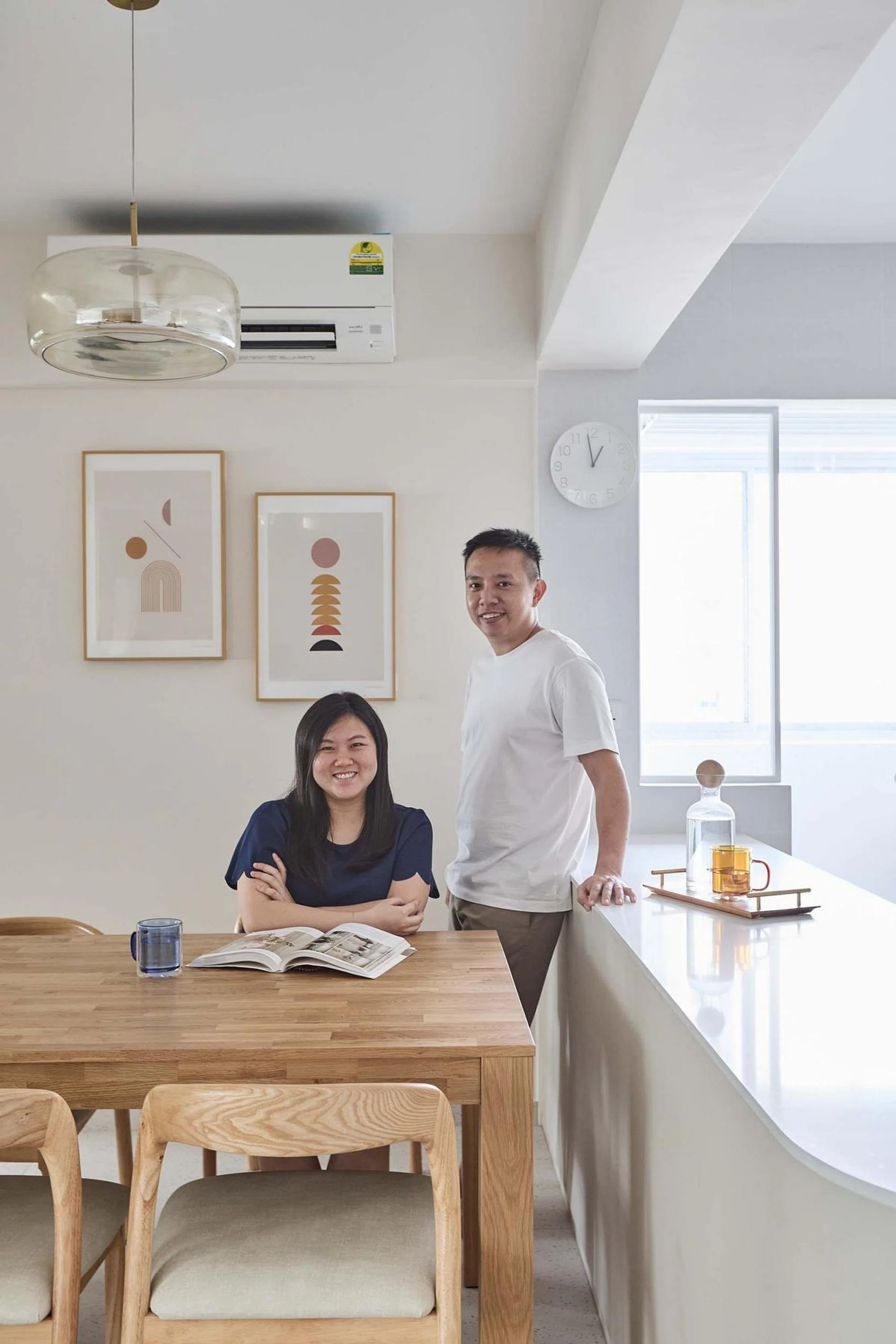 Homeowners of this 5-room HDB BTO in Tampines, quality manager Marcus Loh and his accountant wife, Jamie Koh.