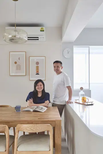 Homeowners of this 5-room HDB BTO in Tampines, quality manager Marcus Loh and his accountant wife, Jamie Koh.