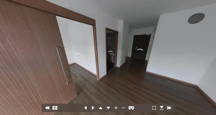 Virtual tour of Punggol Point Cove BTO's 2-room flexi flat. Screengrab from MyNiceHome.