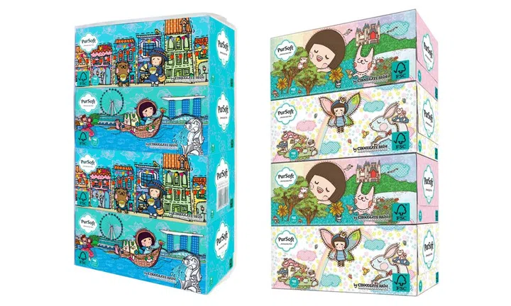 Pursoft Chocolate Rain Fantasy Facial Box 3ply (8 for $8.95)