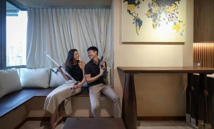 The couple may cut down and repurpose the wood for future use when they eventually move out.