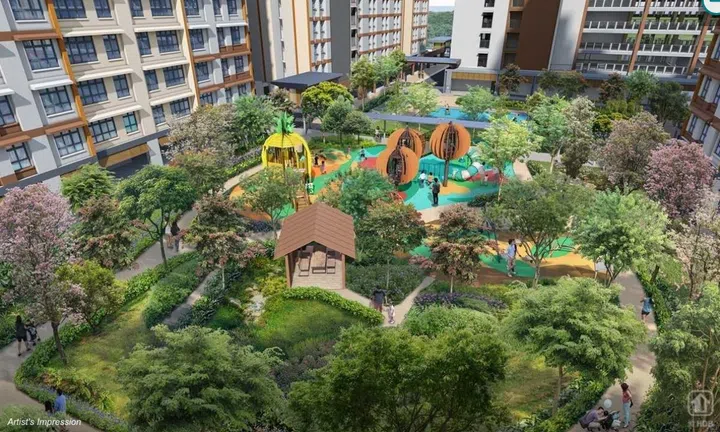 Artist’s impression of communal garden at Chencharu Grove – Standard (Oct 2025 Build-To-Order).