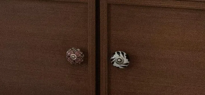 Patterned door knobs are amongst the intricate motifs found in South Indian interior design.