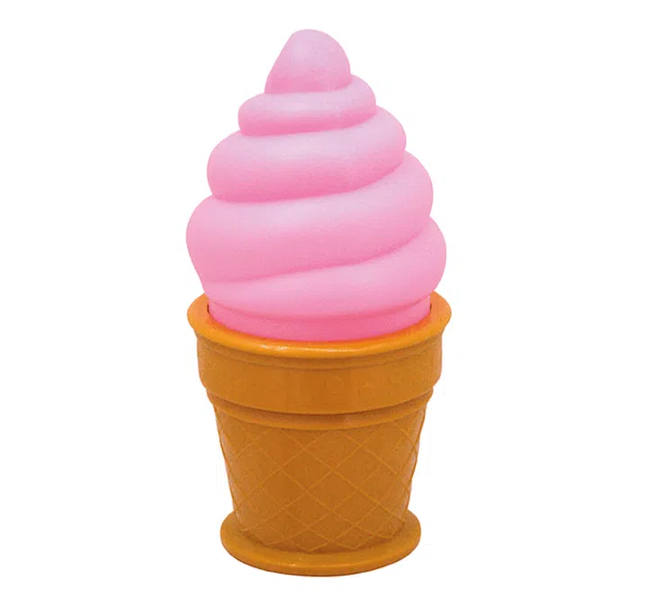 Pink ice cream kids night light lamp from Kookies+Milk