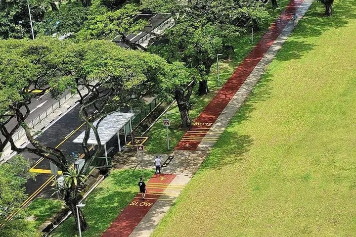 Dedicated cycling paths in Toa Payoh