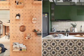 A couple and their young child lives in this 4-room HDB BTO flat in Alkaff Crescent (93 sqm). Designed by Rashi Tulshyan and Melissa Wan of Home Philosophy.