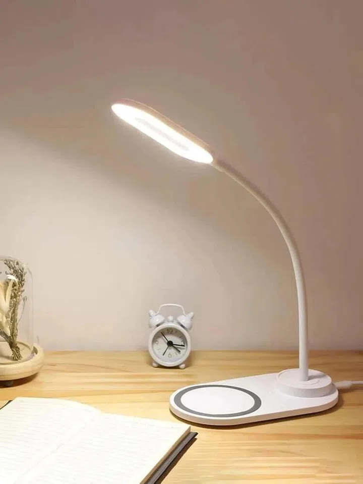 shein desk lamp with wireless charging white lamp adjustable gooseneck