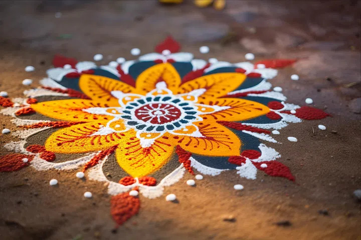 Picturesque Rangoli Display: Enchanting Traditions of Pongal & Makar Sankranti Celebrations
