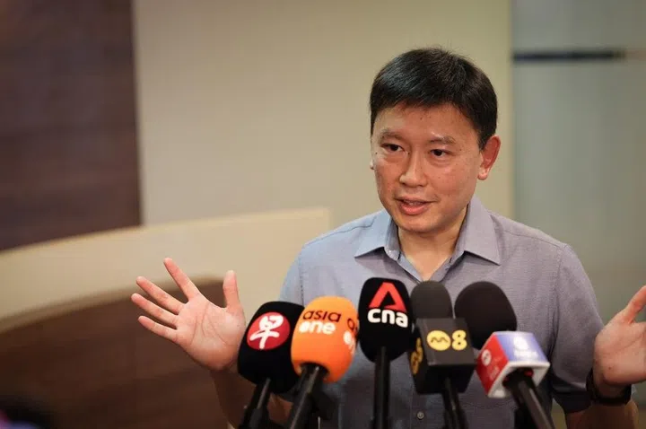 Mr Chee Hong Tat, chairman of the Chinese Community Liaison Group, speaking at the Singapore Federation of Chinese Clan Associations in Toa Payoh on Aug 20, 2025.