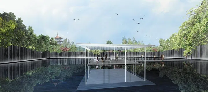 Water wall courts. PHOTO: COURTESY OF NPARKS