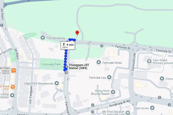 Fernvale Oasis BTO is a 4 minute walk from the nearest Thanngam LRT Station.