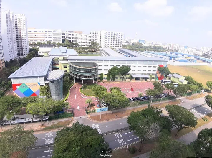 Aerial view of Northoaks Primary School.