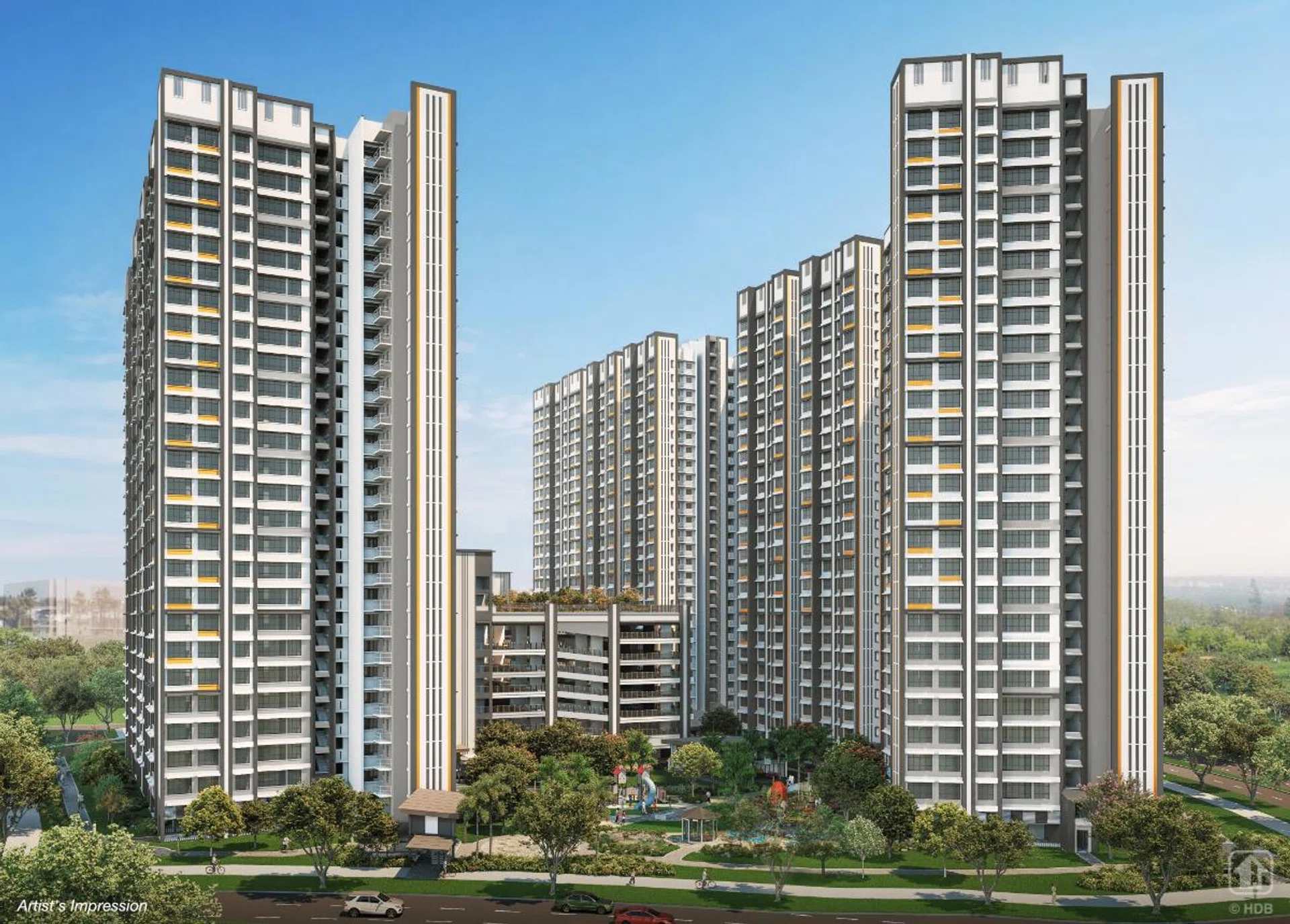 Artist’s impression of Sembawang Portico, launched in the June 2026 HDB BTO sales exercise.