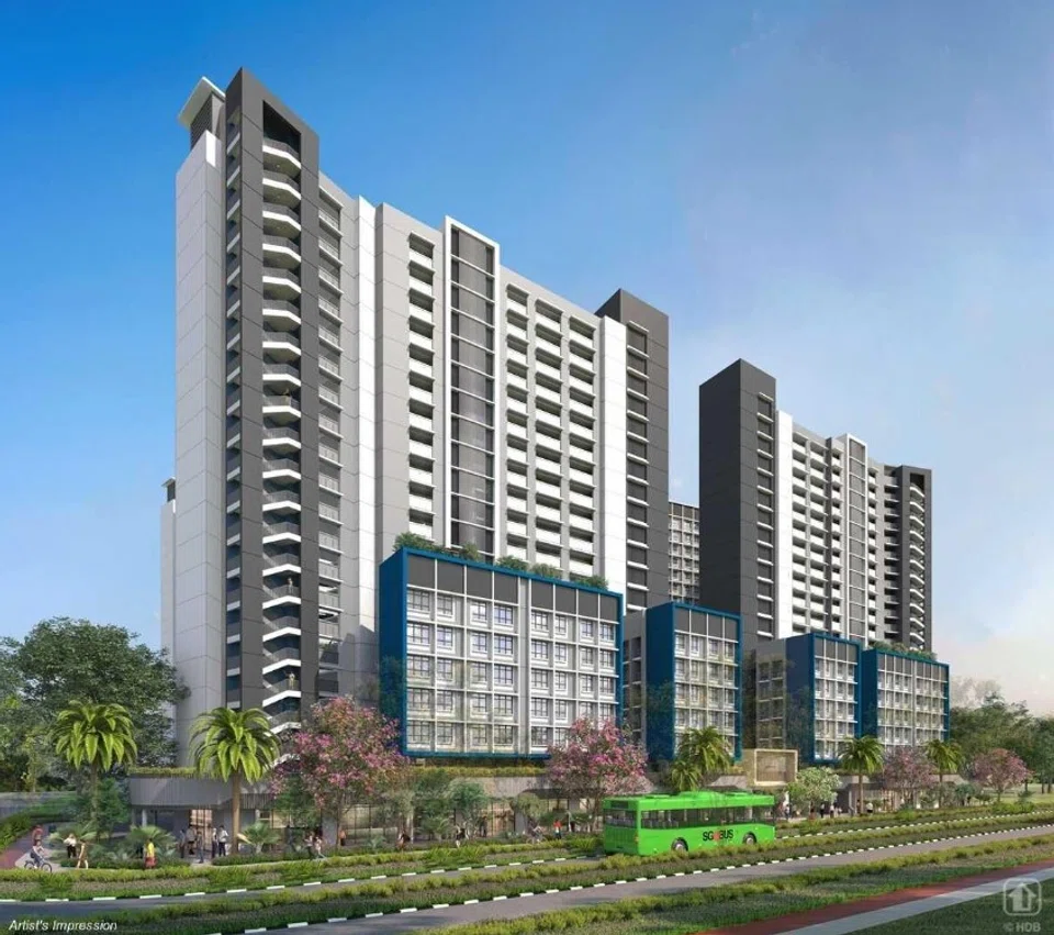 Artist's impression of the Bayshore Vista HDB BTO estate launched in the October 2024 BTO sales exercise.