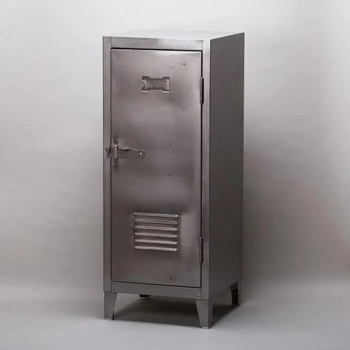 We love the raw steel look of this locker and the fun aspect of using it as a cabinet at home!