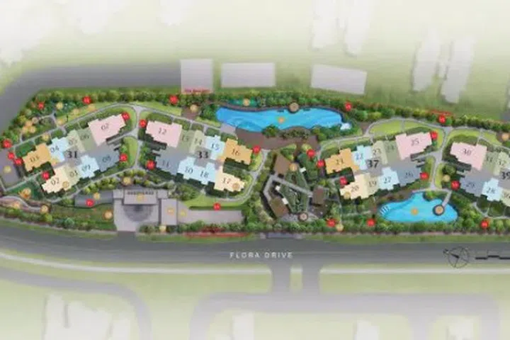Illustration of the Kassia condo site plan.