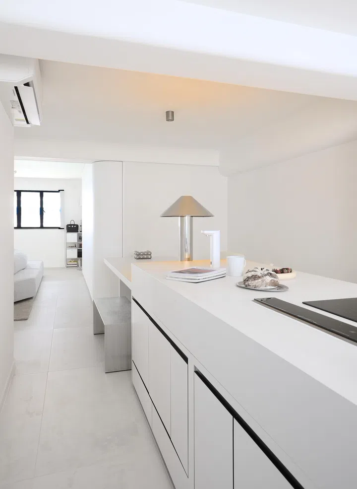 The open-style kitchen and dining room is one of this home’s most striking features. 
