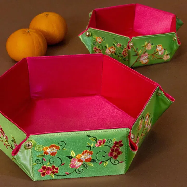 CNY silk embroidered tray from Shevron
