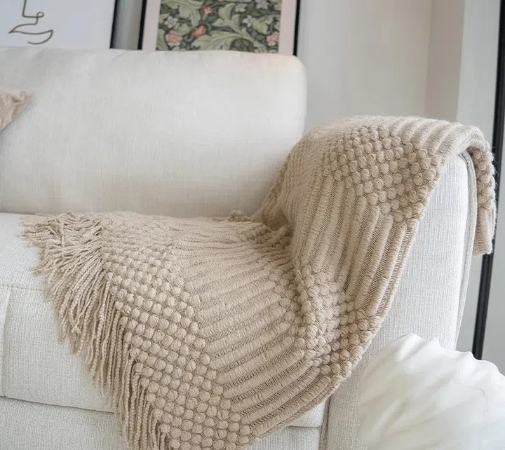 Shop the Large Size Nordic Sofa Blanket Knitted Blanket Home Throw Blanket With Tassel from $17 on Shopee