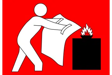 Fire Blanket Symbol Sign, Vector Illustration, Isolate On White Background Label.