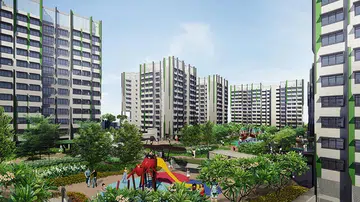 Artist's impression of the Alkaff Oasis BTO in Bidadari. Image from HDB MyNiceHome.