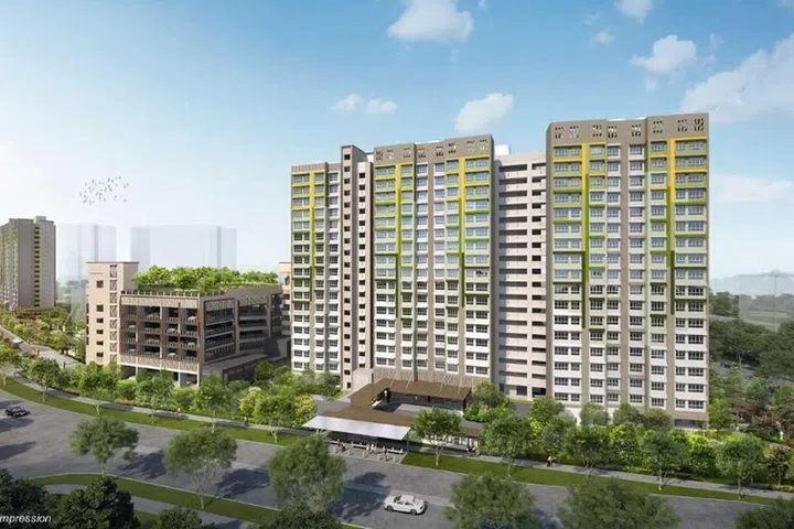 Artist's impression of Merpati Alcove HDB BTO (Plus) estate, launched in the October 2024 BTO sales exercise.