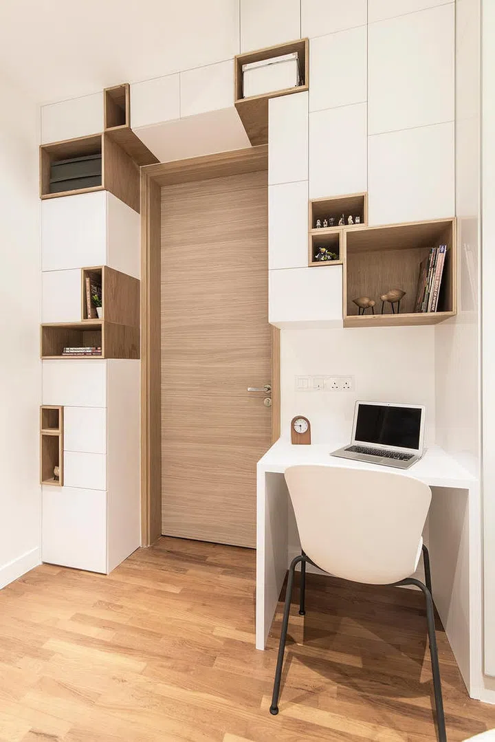 renovation, interior design, eightytwo, scandinavian, style, home, singapore, 40000, condo, bedroom, study,