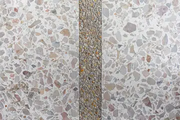 A tranquil pathway adorned with a mosaic of stones.