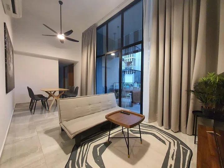 The Verandah Residences in Pasir Panjang's living room, price $7,700 per month on The Assembly Place Co-Living