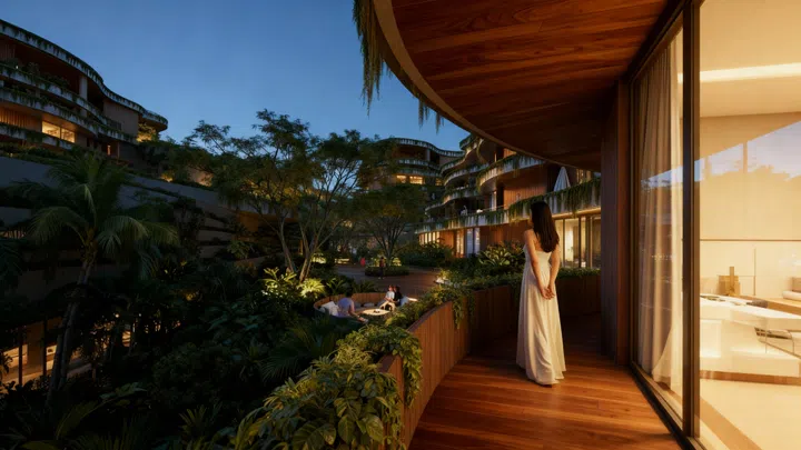 Artist’s impression of a residential villa in the upcoming Layan Verde integrated development in Phuket.