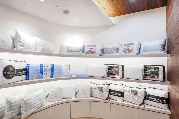 One Farrer hotel offers a curated menu of pillows to suit the most exacting preferences in firmness and sleeping posture. 