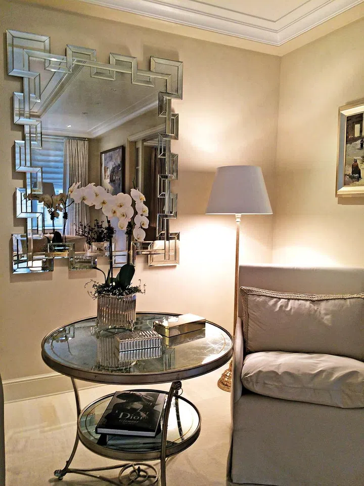 The apartment harks back to an earlier era and is designed to reflect a modern take on the glamour of Art Deco in New York.