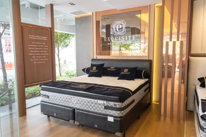 The ‘Exquisite’ mattress collection takes centrestage at the new Sealy flagship store located at 1 Nassim Road.