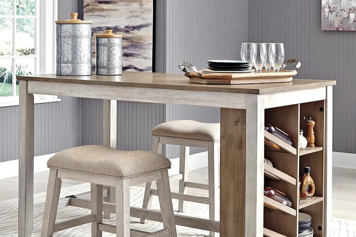 Ashley Furniture Skempton Counter Height Dining Table and Bar Stools (Set of 3)