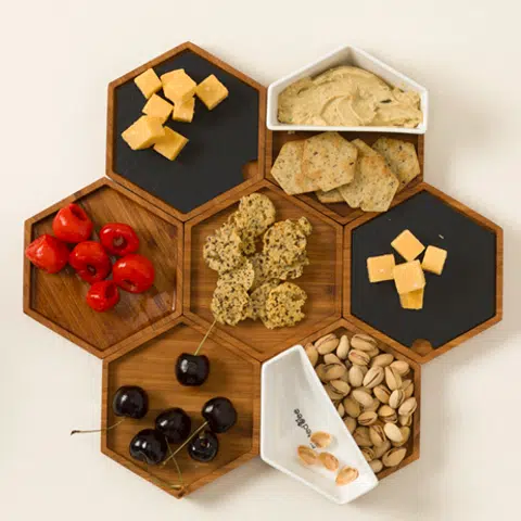 Uncommon Goods Modular Honeycomb Serving Set, $116