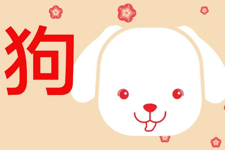 Dog Zodiac illustration for Chinese New Year 2025