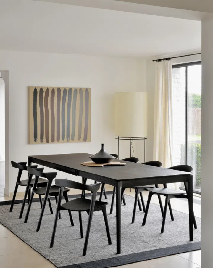 Soul & Tables Black Oak Bok Extendable Dining Table