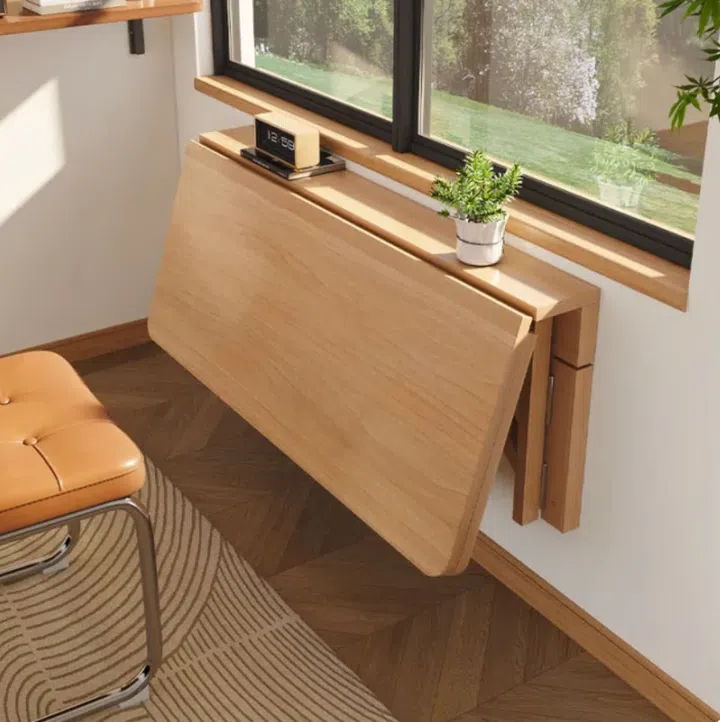 Wall Mounted Foldable Desk Solid Wood, $31 from Lazada