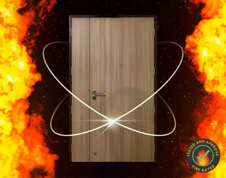 GoDigitalLock, HDB Fire Rated Laminate Main Door, from $1,188 (U.P. $1,288)