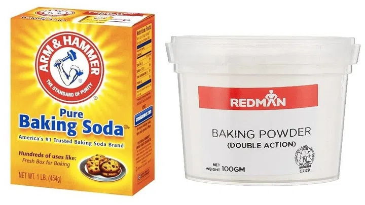 Baking Soda for Cleaning: How to Use Baking Soda to Remove Odour, Stains, and Pesticides from Fruits & Vegetables - Arm & Hammer Baking Soda ($5 for two packs) and RedMan Baking Powder ($1.20)