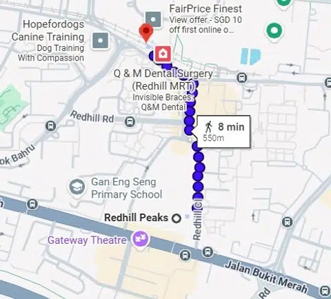 Redhill Peaks BTO is an 8-minute walk to Redhill MRT Station.