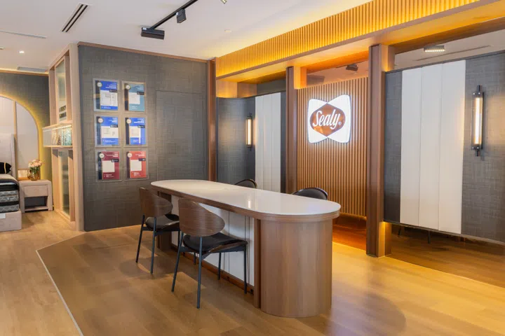 Inside the new Sealy flagship store located at 1 Nassim Road, opened on 16 October 2026.