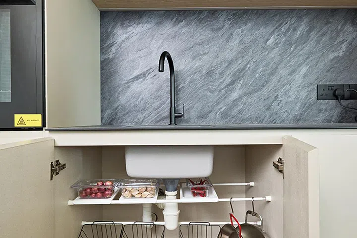 Wire baskets, $2.16 each; Pole, $2.16, all from Daiso. Seafood tray, 22cm, $9.90; Seafood wok , $10.90, all from Toh Toh kitchenware.