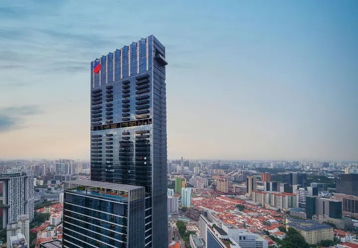 Aerial View of Wallich Residence condominium