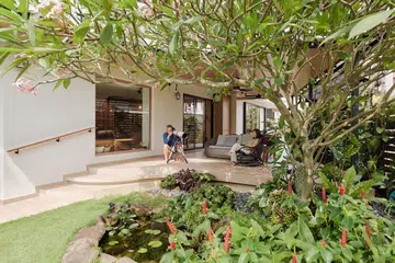 The couple behind Cellini designed their semi-detached home around three generations of family, with a picture window that frames the heart of everyday life.