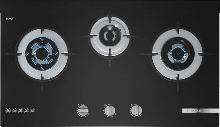 Bosch Series 4 Gas hob 78 cm Tempered glass