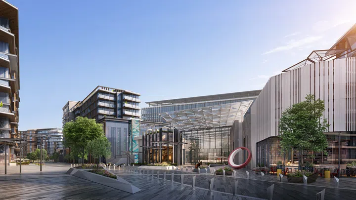 Artist’s impression of the exterior facade of Saadiyat Grove in Abu Dhabi.