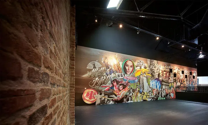 Painted mural wall within The Majestic Penang Theatre's premises today