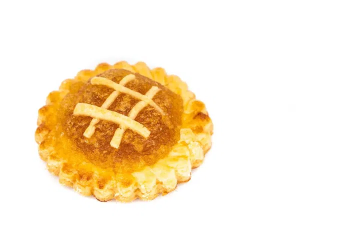 Pineapple tart is popular tart served during festive in Malaysia. Close-up with white background. Photo from 123RF